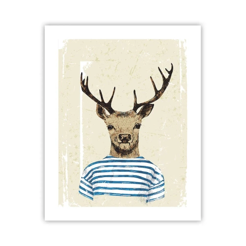 Plakat - Bo lubię koszulki w paski! - 40x50 cm