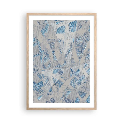 Plakat w ramie jasny dąb - W szaroniebieskim labiryncie - 50x70 cm