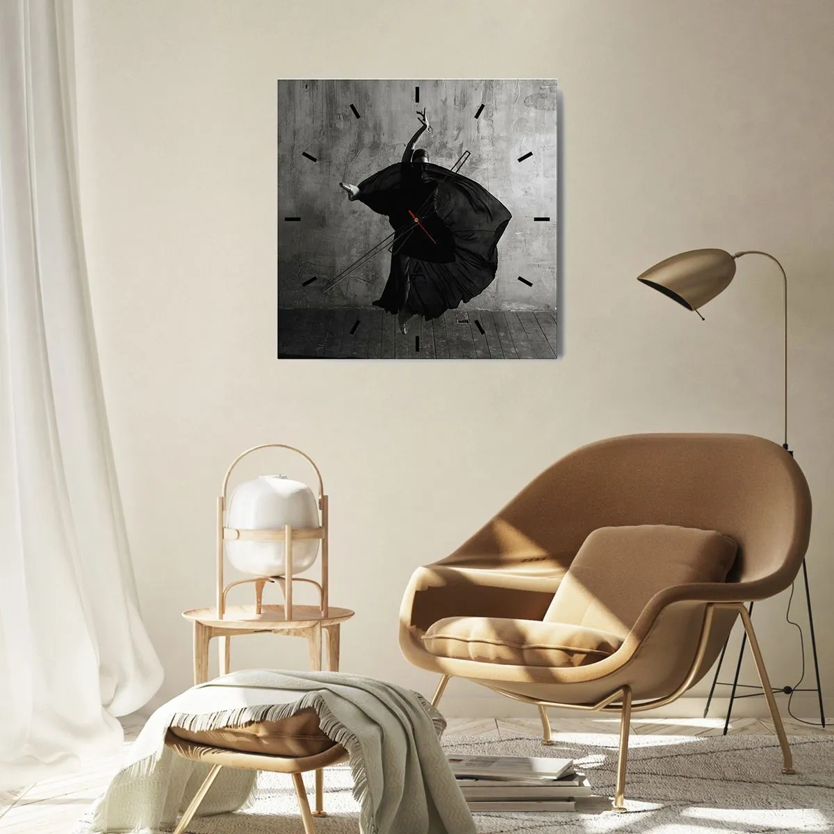 Zegar ścienny - Pełne pasji pas - 30x30 cm