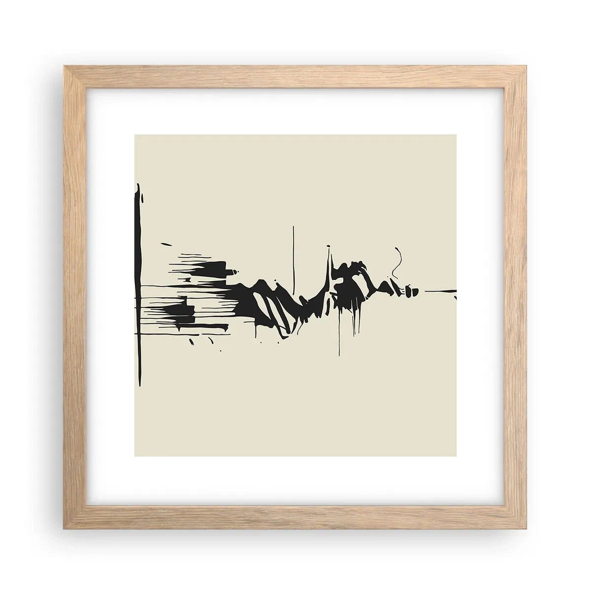 Plakat w ramie jasny dąb - Abstrakcja pośpieszna - 30x30 cm