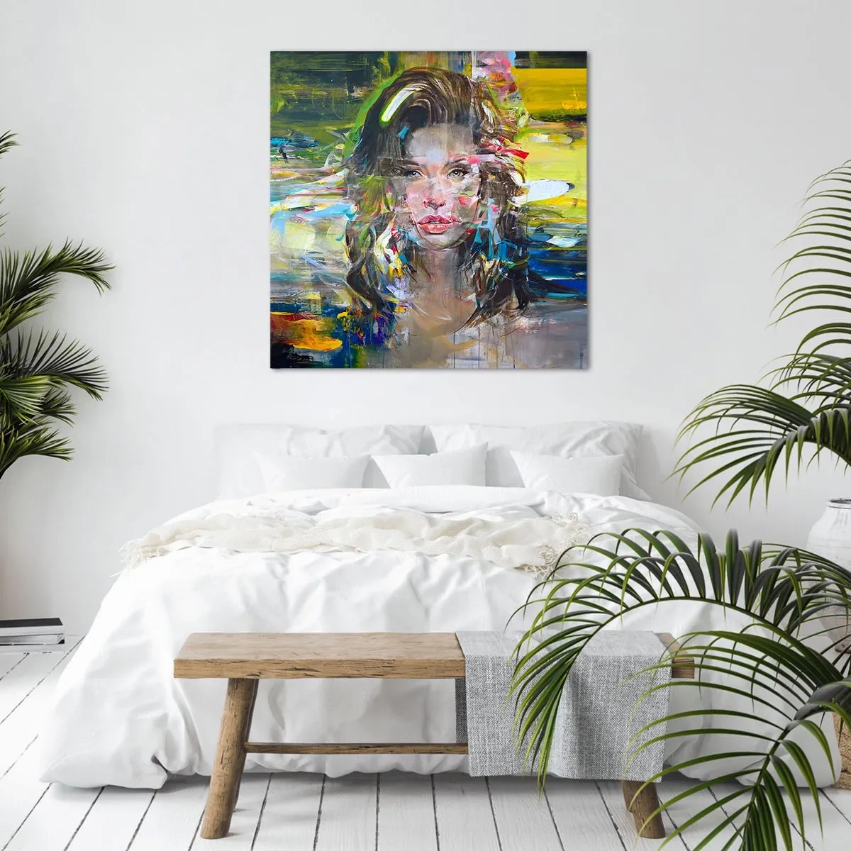 Obraz na płótnie - Za powietrza zasłoną - 40x40 cm