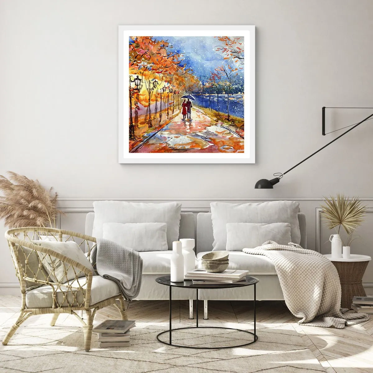 Plakat w białej ramie - Razem do granicy czasu - 30x30 cm