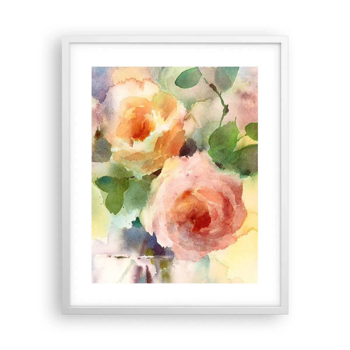 Plakat w białej ramie - Delikatne jak akwarela - 40x50 cm