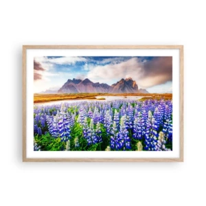 Plakat w ramie jasny dąb - Siła i surowość obok łagodności - 70x50 cm