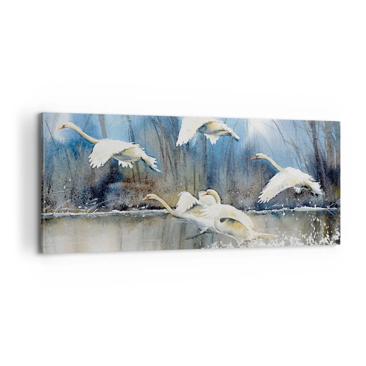 Obraz na płótnie - Jak w baśni o dzikich łabędziach - 100x40 cm