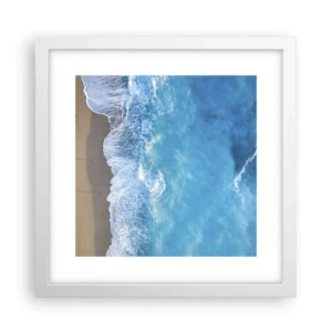 Plakat w białej ramie - Siła błękitu - 30x30 cm
