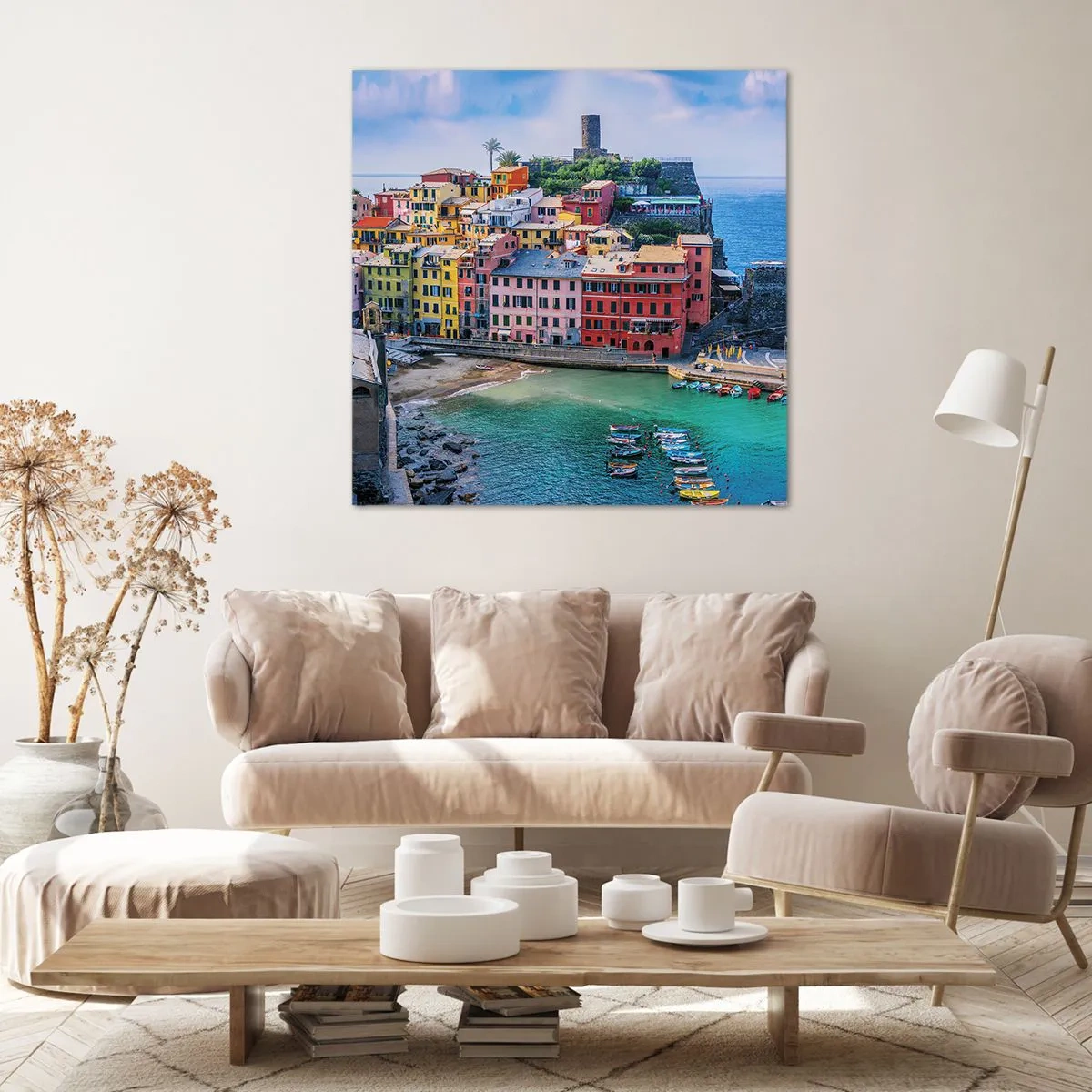 Obraz na płótnie - Śródziemnomorskie magiczne miasteczko - 50x50 cm