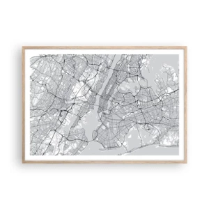 Plakat w ramie jasny dąb - Anatomia metropolii - 100x70 cm