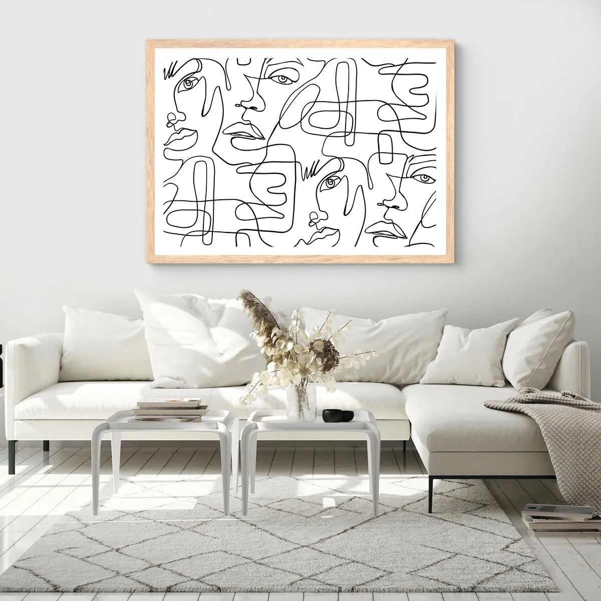 Plakat w ramie jasny dąb - W splątanych emocjach - 100x70 cm