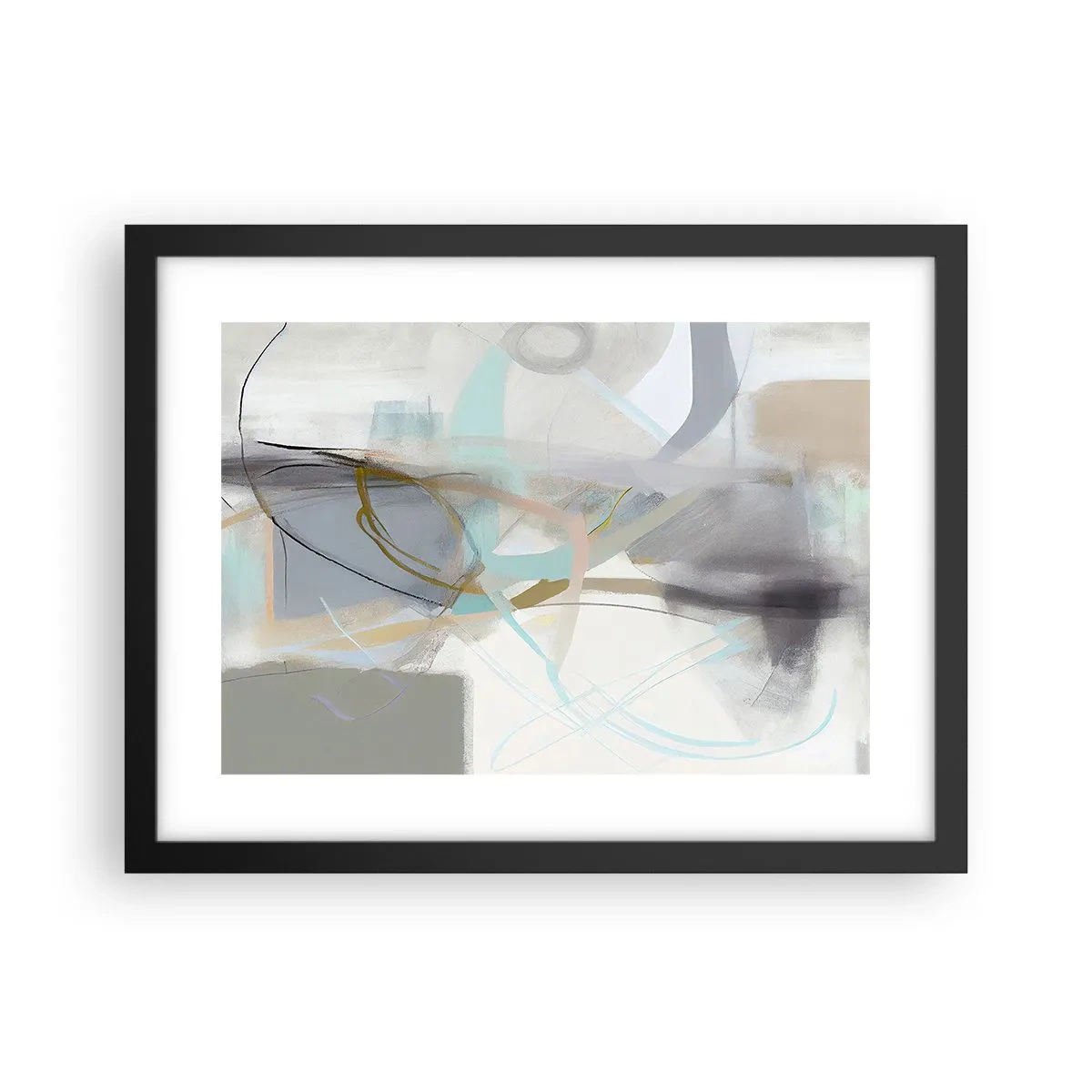 Plakat w czarnej ramie - Abstrakcja zamglona - 40x30 cm