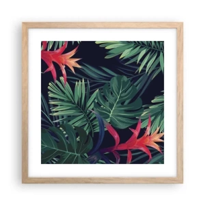 Plakat w ramie jasny dąb - Zapłonąć w zieleni - 40x40 cm