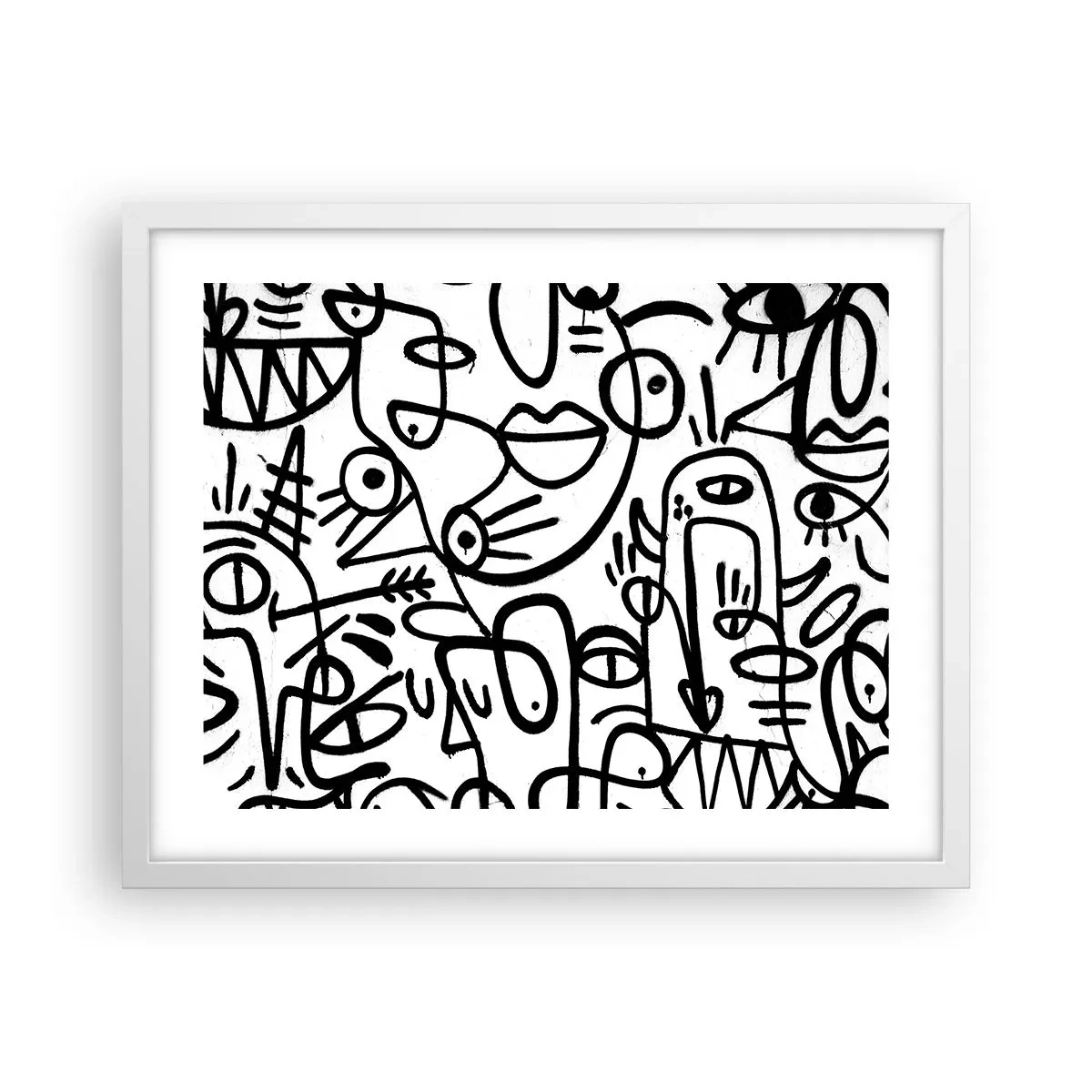 Plakat w białej ramie - Twarze i miraże - 50x40 cm