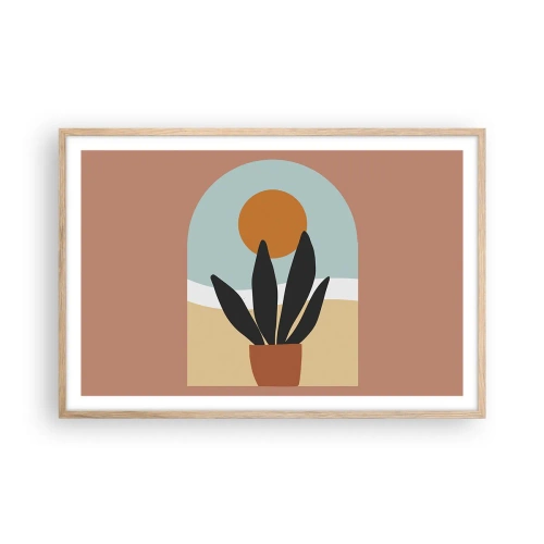 Plakat w ramie jasny dąb - Drobne radości - 91x61 cm