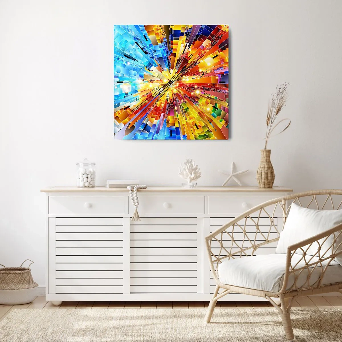 Zegar ścienny - In medias res - 40x40 cm