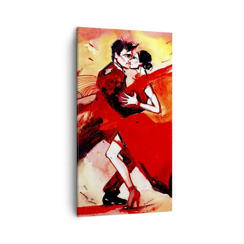 Obraz na płótnie - Purpurowy rytm namiętności - 45x80 cm