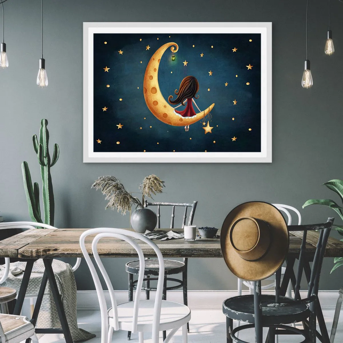 Plakat w białej ramie - Pewnego razu… - 40x30 cm
