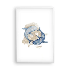 Plakat w białej ramie - Przyjaźń czy kochanie? - 61x91 cm