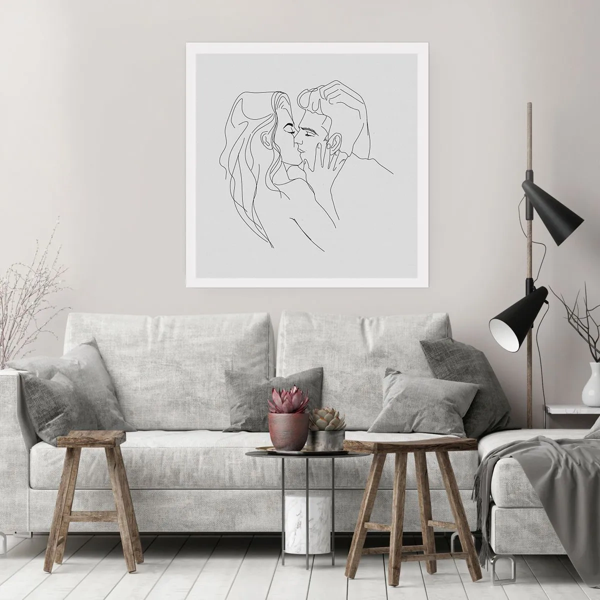 Plakat - Tą samą kreską - 60x60 cm