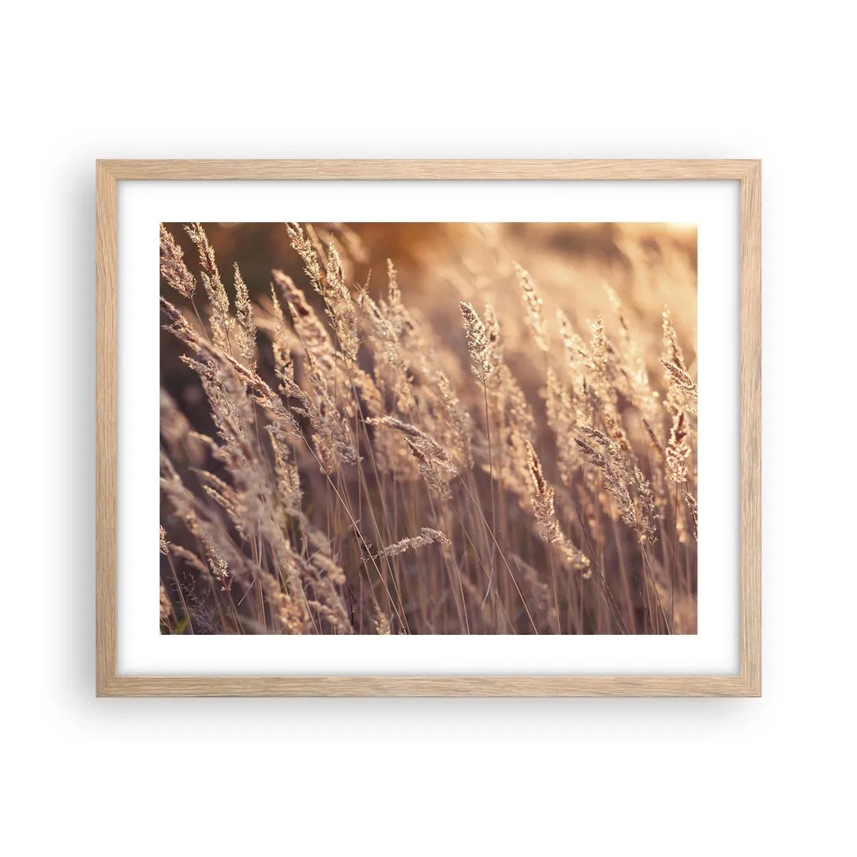 Plakat w ramie jasny dąb - Gotowe na powitanie jesieni - 50x40 cm