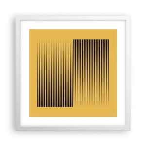 Plakat w białej ramie - Kwadratura przeciwieństw - 40x40 cm