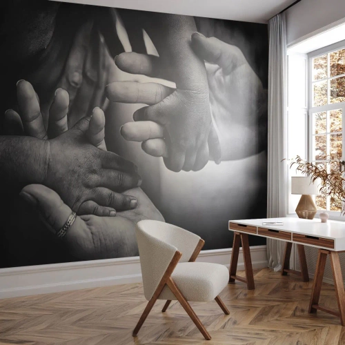 Fototapeta Premium Sand - Być człowiekiem - Dłonie, Ludzie, Miłość - 250x175 cm