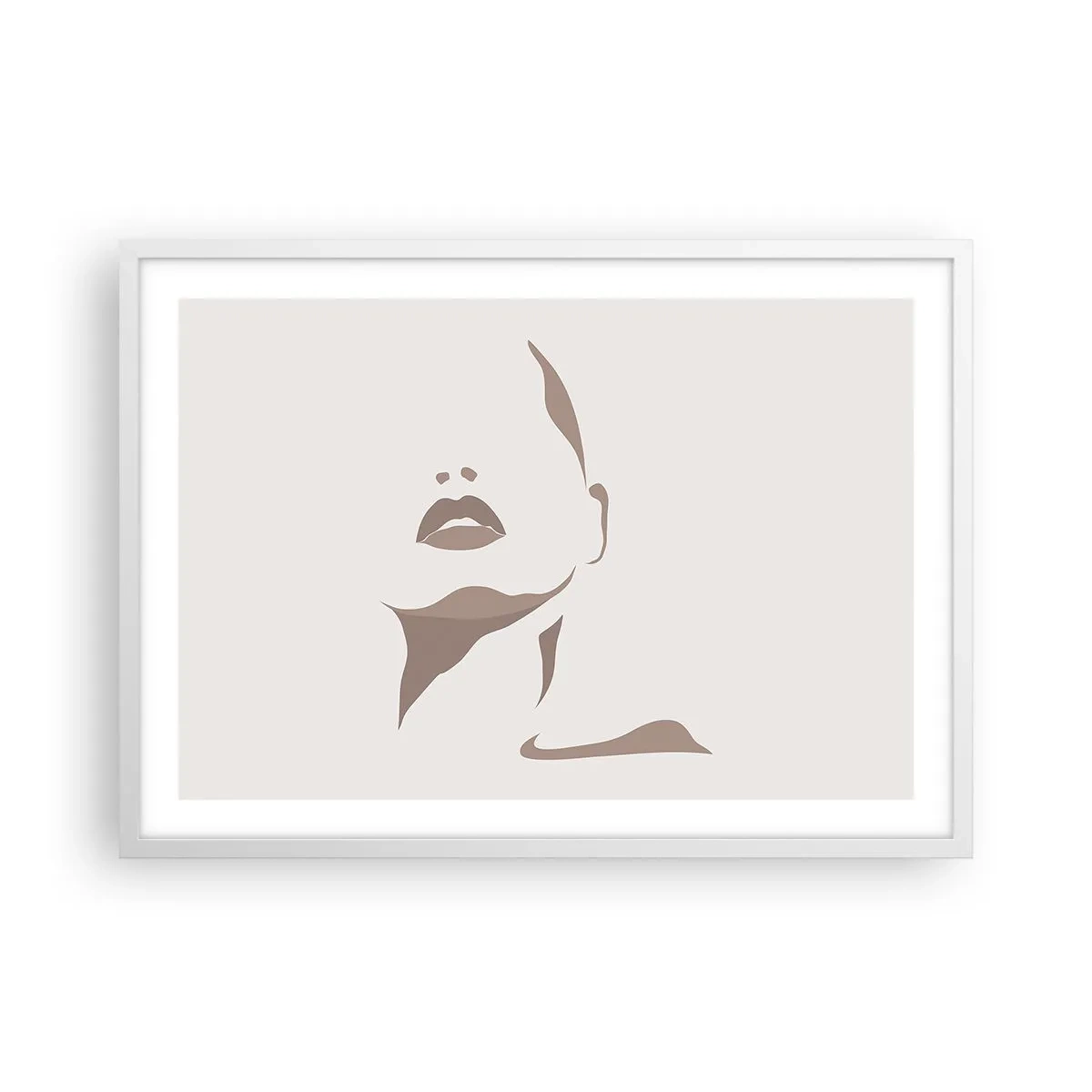 Plakat w białej ramie - Stworzona ze światła i cienia - 70x50 cm