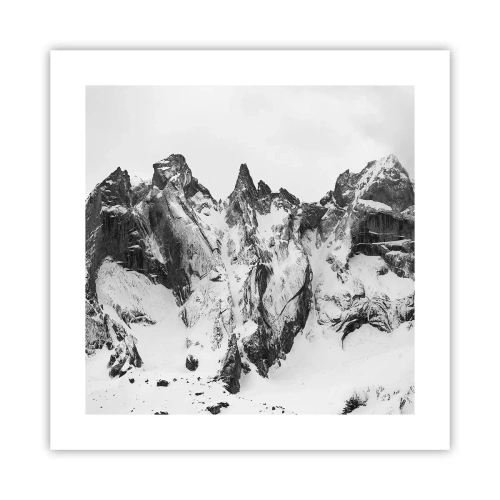 Plakat - Granitowa groźna grań - 40x40 cm
