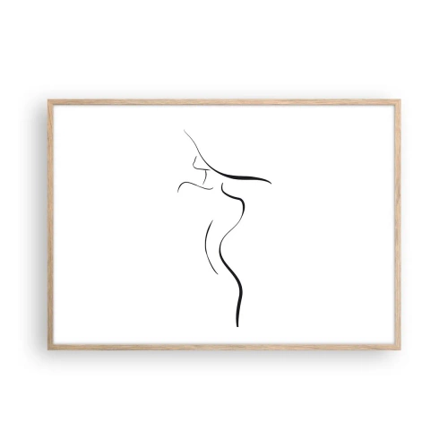 Plakat w ramie jasny dąb - Nieuchwytna jak fala - 100x70 cm