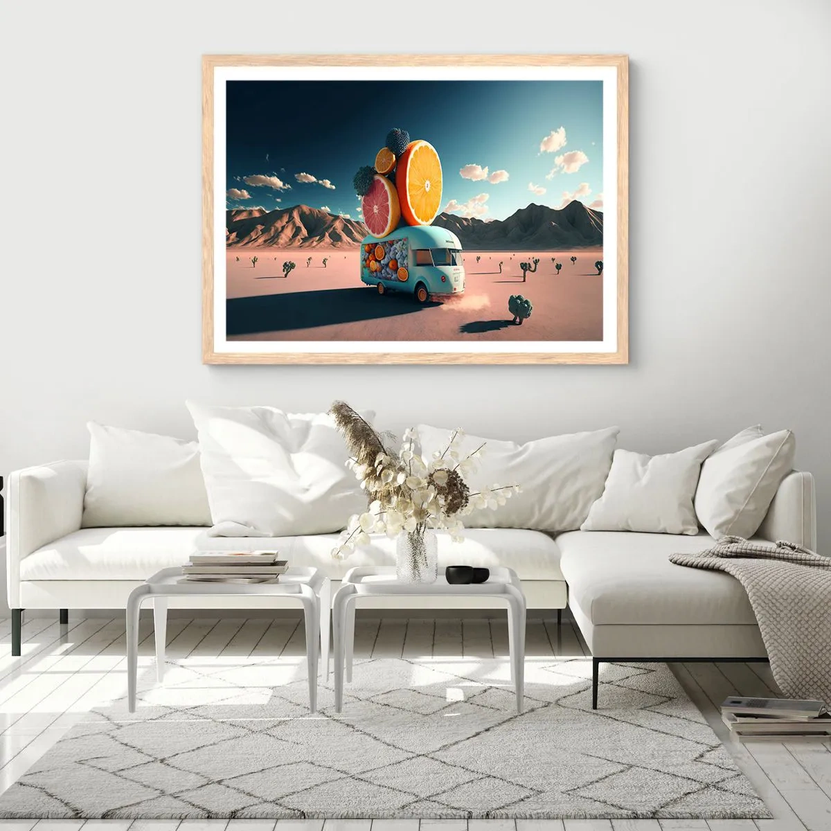 Plakat w ramie jasny dąb - Smak wakacji - 70x50 cm