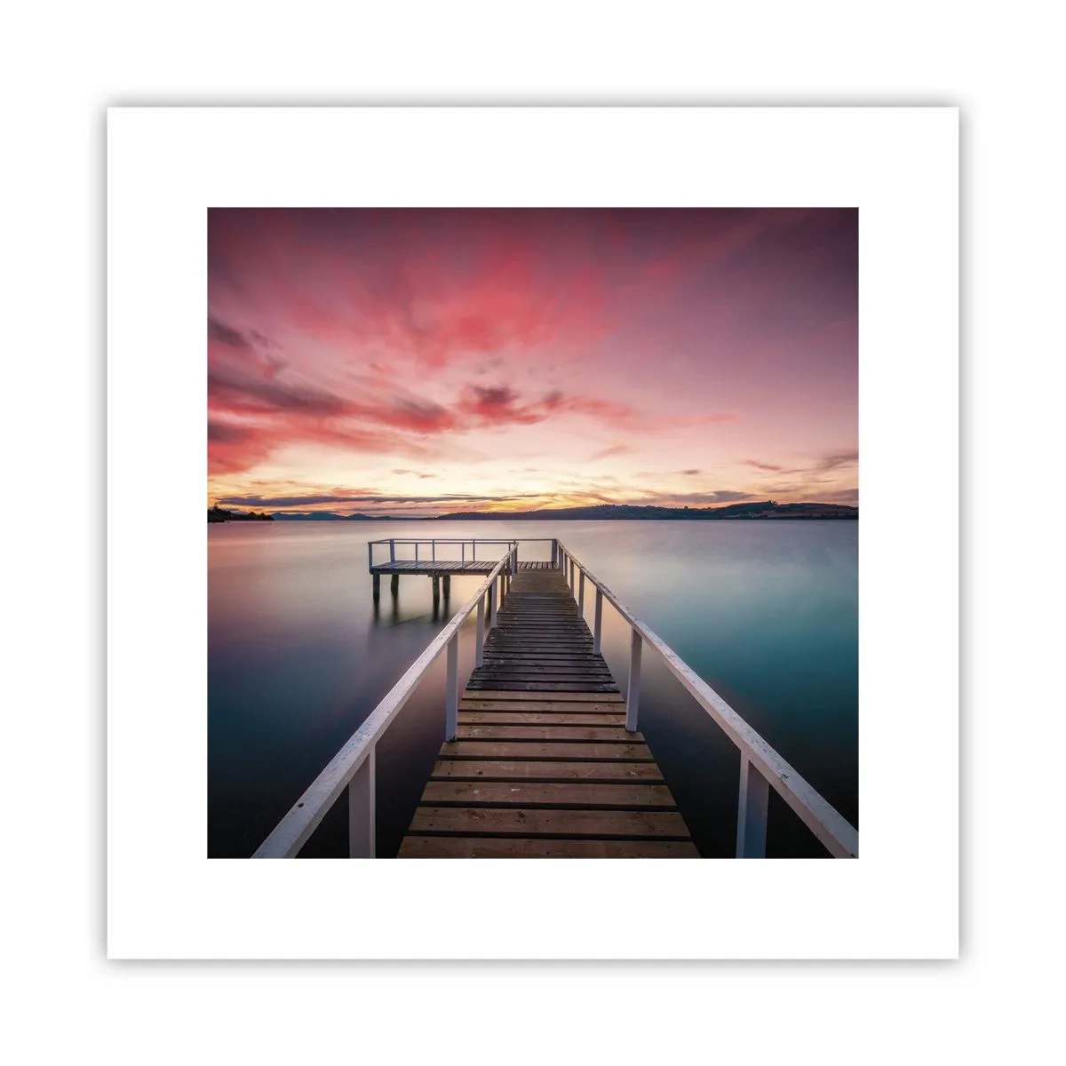 Plakat - Łagodny płomień wieczoru - 30x30 cm