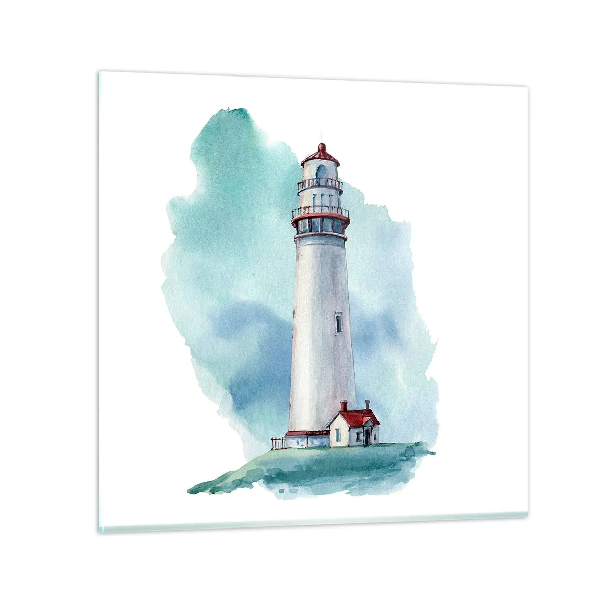 Obraz na szkle - Łagodna siostra błękitu - 70x70 cm