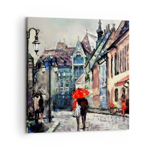 Obraz na płótnie - Deszcz dla dwojga - 50x50 cm