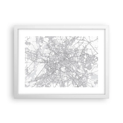 Plakat w białej ramie - Kwiat Berlina - 40x30 cm