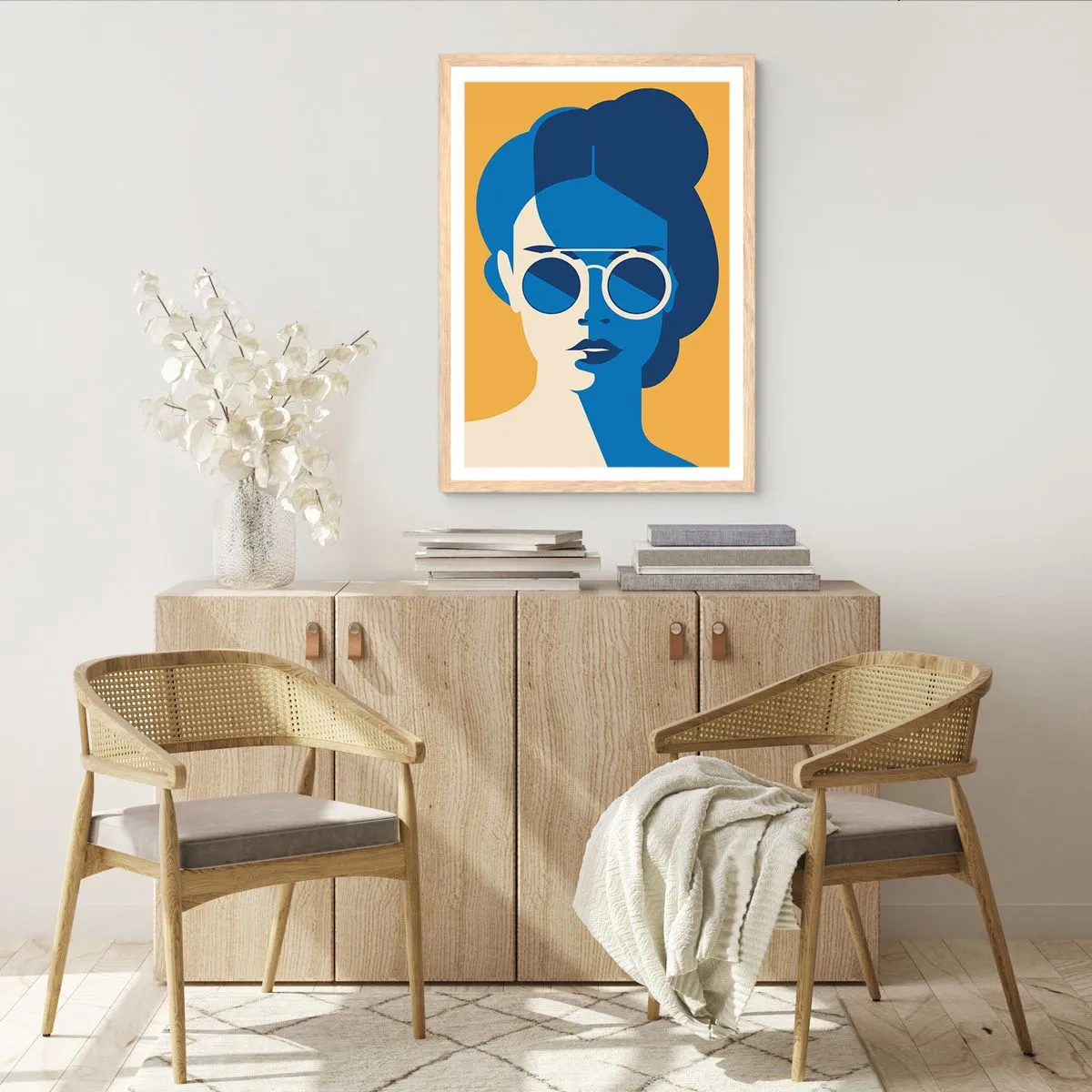 Plakat w ramie jasny dąb - Wakacyjny look - 50x70 cm