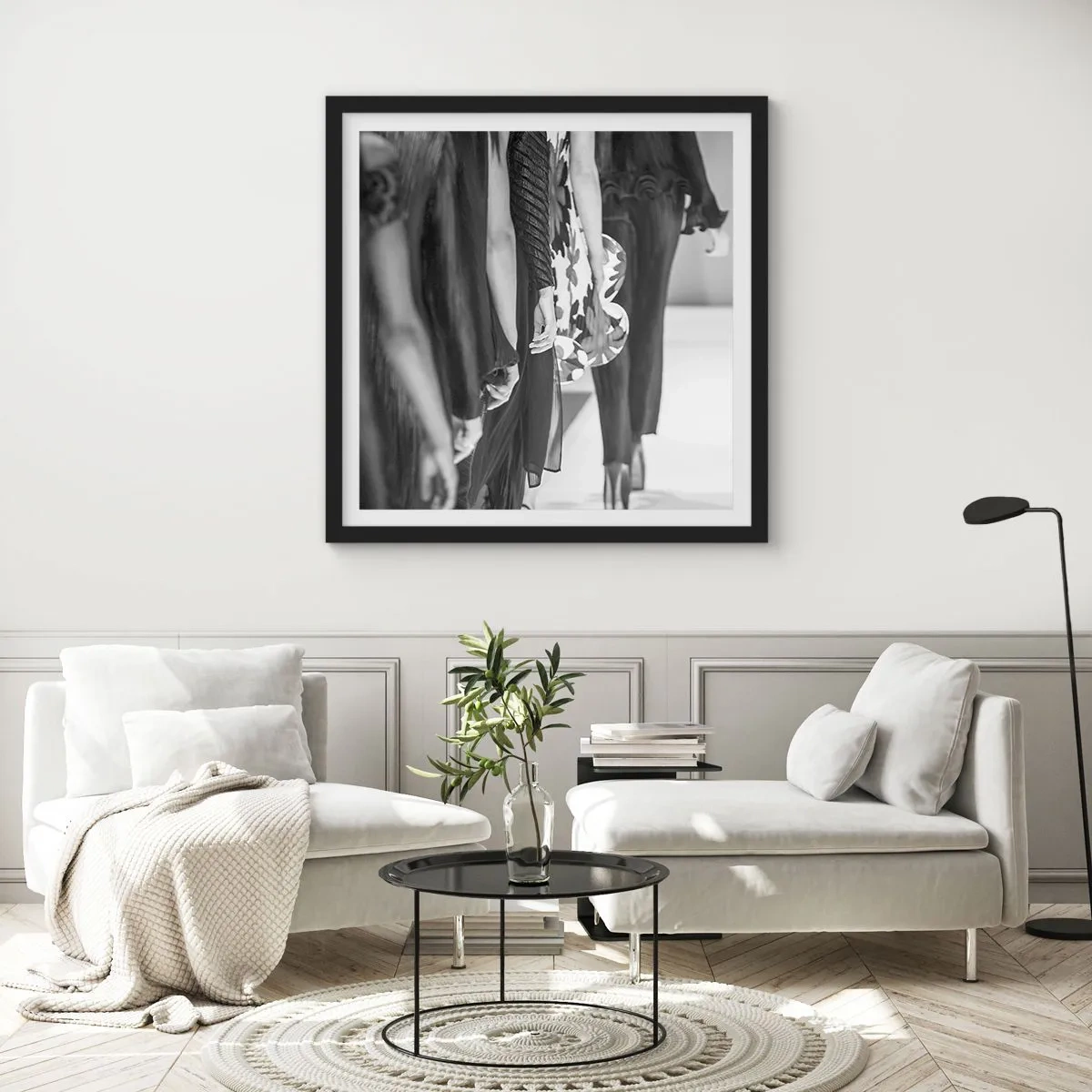 Plakat w czarnej ramie - Stylowa parada - 30x30 cm