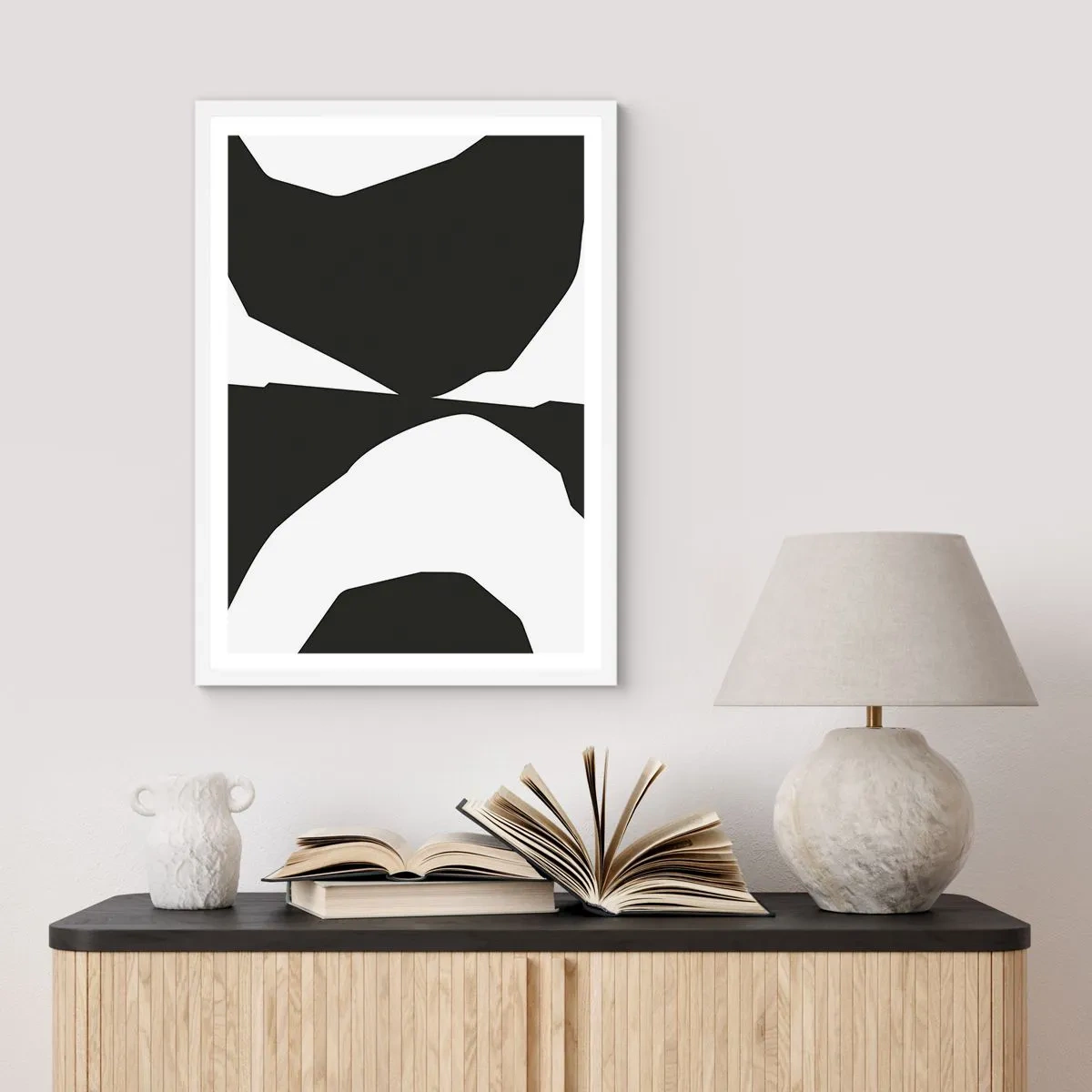 Plakat w białej ramie - Pozytyw -negatyw - 40x50 cm