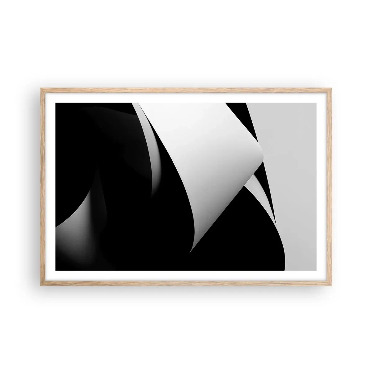 Plakat w ramie jasny dąb - Płaszczyzny światła z głębi cienia - 91x61 cm