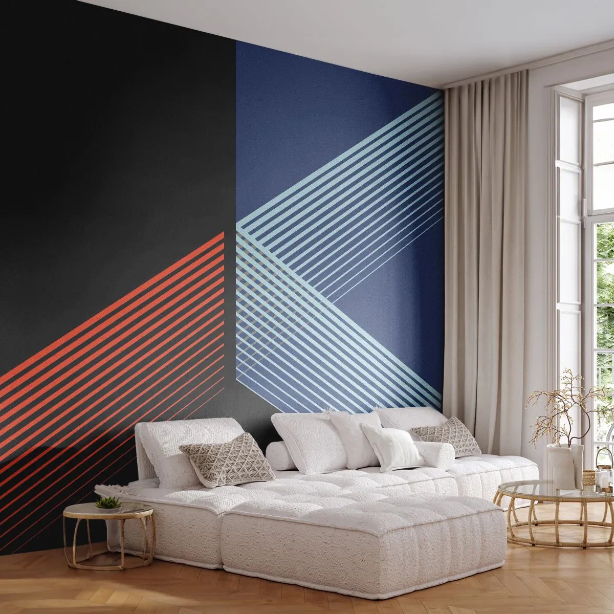Fototapeta Samoprzylepna Deluxe Sticker - Prosta historia - Abstrakcja, Sztuka, Lineart - 250x175 cm