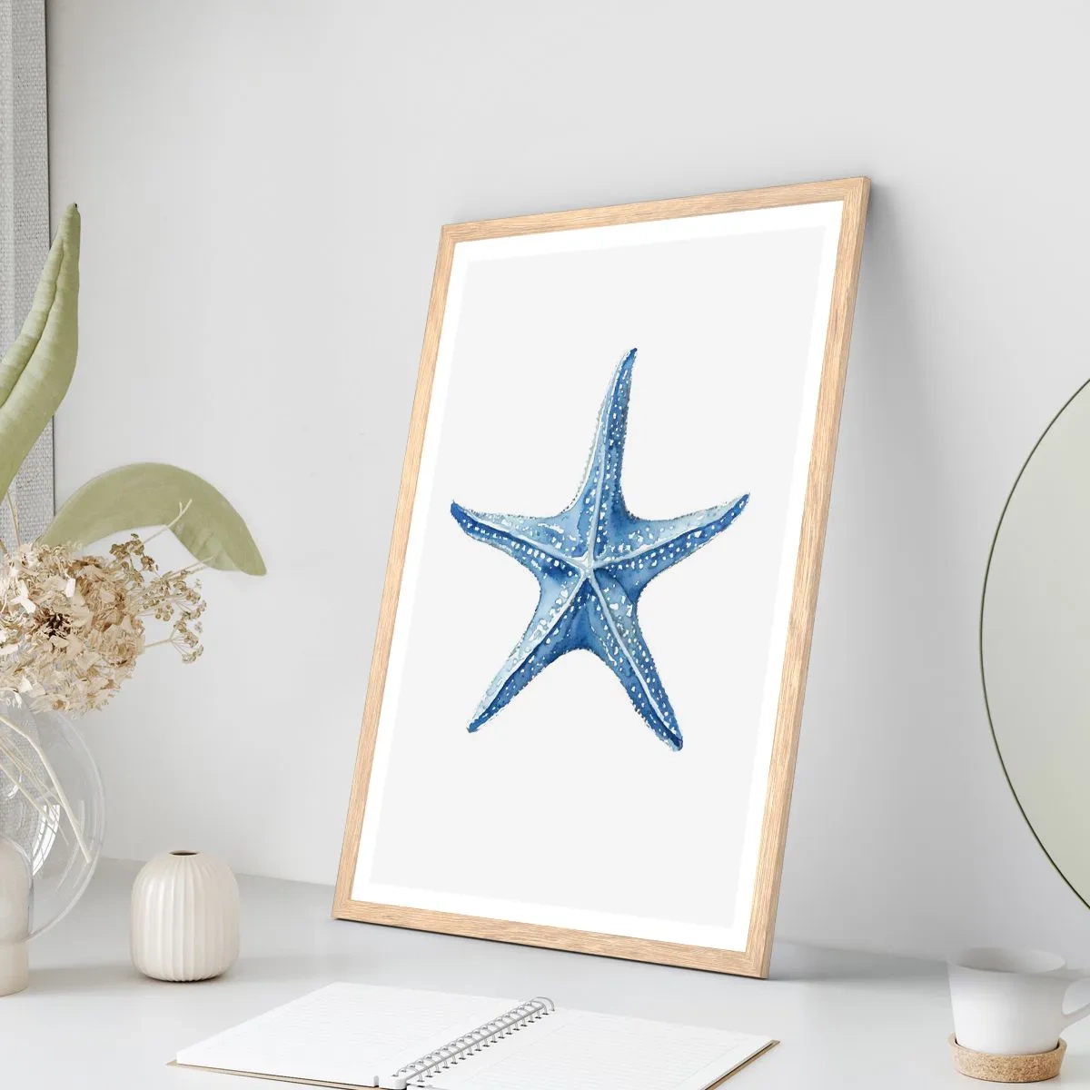 Plakat w ramie jasny dąb - Gwiazda morza - 30x40 cm