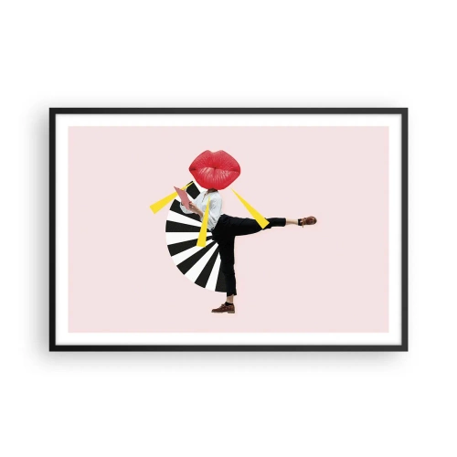 Plakat w czarnej ramie - Surrealistyczny pop-art - 91x61 cm