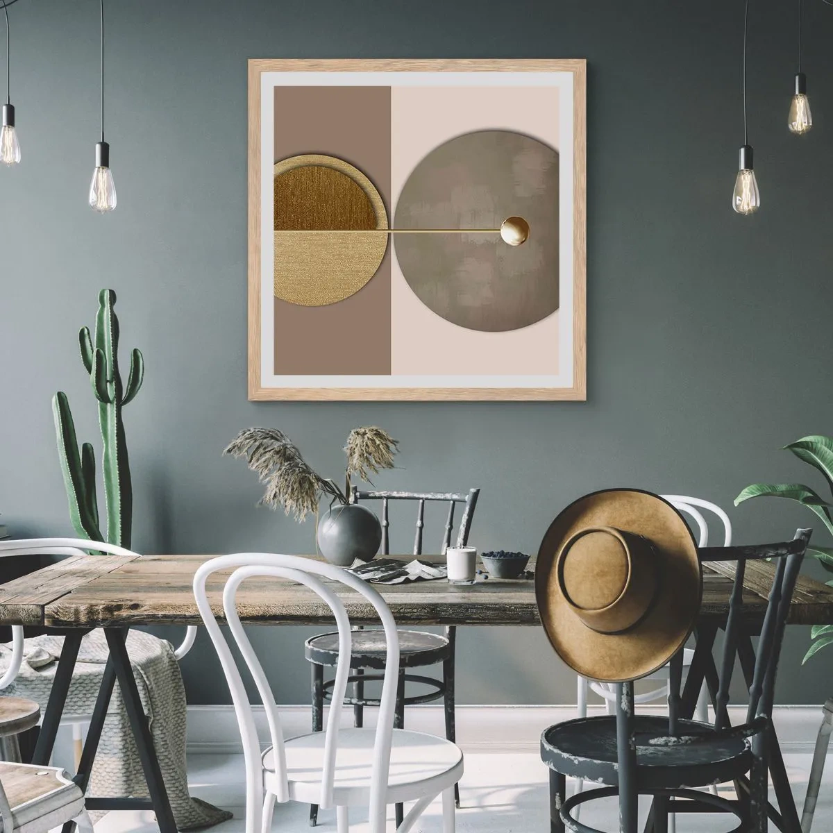 Plakat w ramie jasny dąb - Doskonała równowaga - 30x30 cm