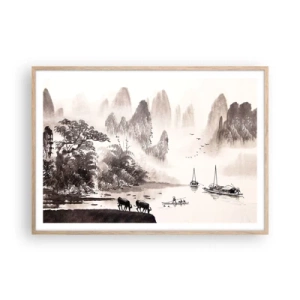 Plakat w ramie jasny dąb - Egzotyczna codzienność Wschodu - 100x70 cm