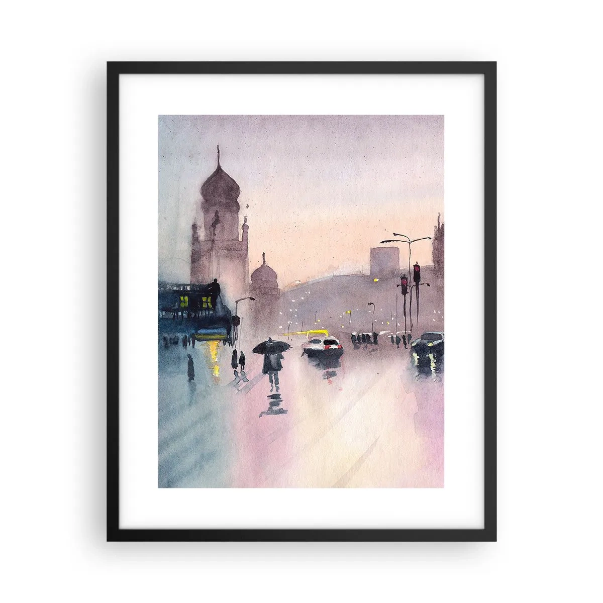 Plakat w czarnej ramie - W deszczowej mgiełce - 40x50 cm