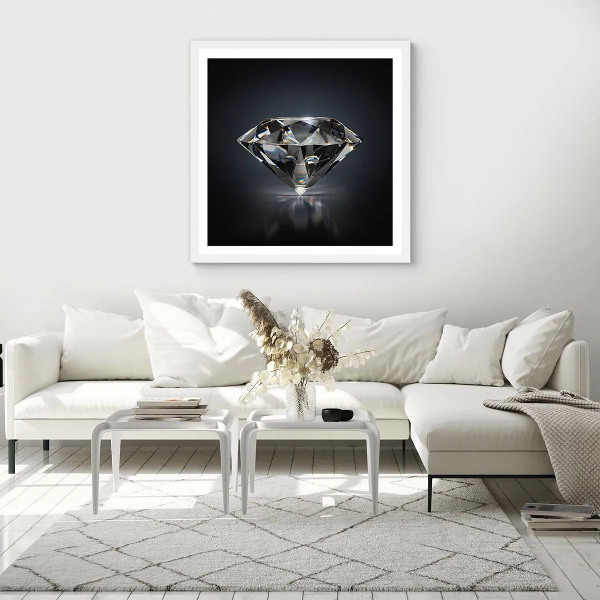 Plakat w białej ramie - Best girls friend - 30x30 cm