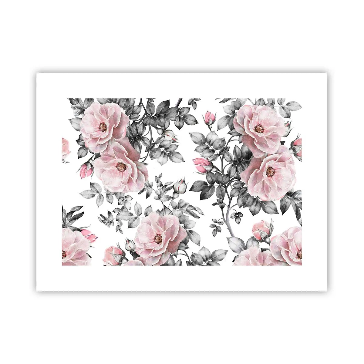 Plakat - Zagubić się w kwiatach róż - 40x30 cm