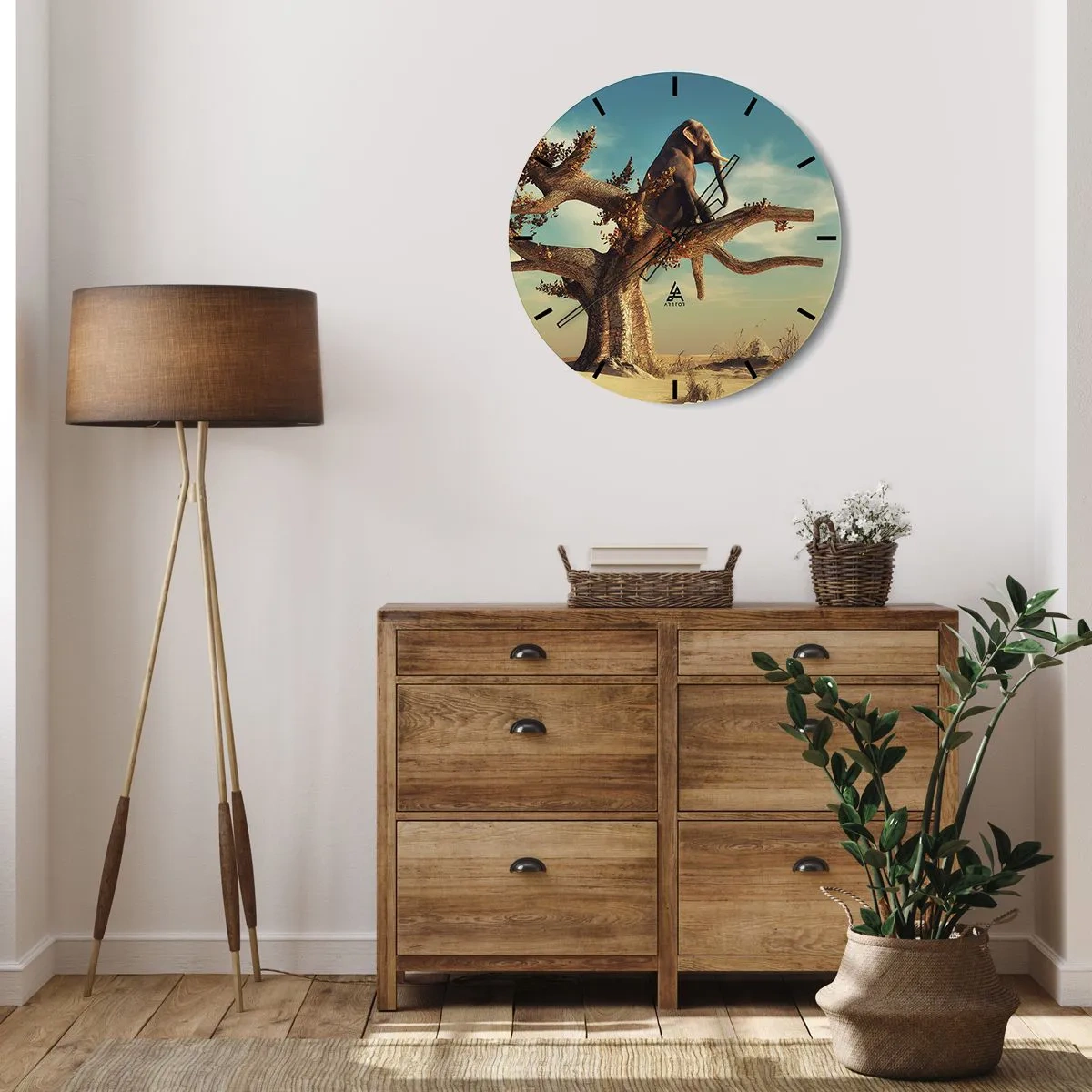 Zegar ścienny - Nowy punkt widzenia - 40x40 cm