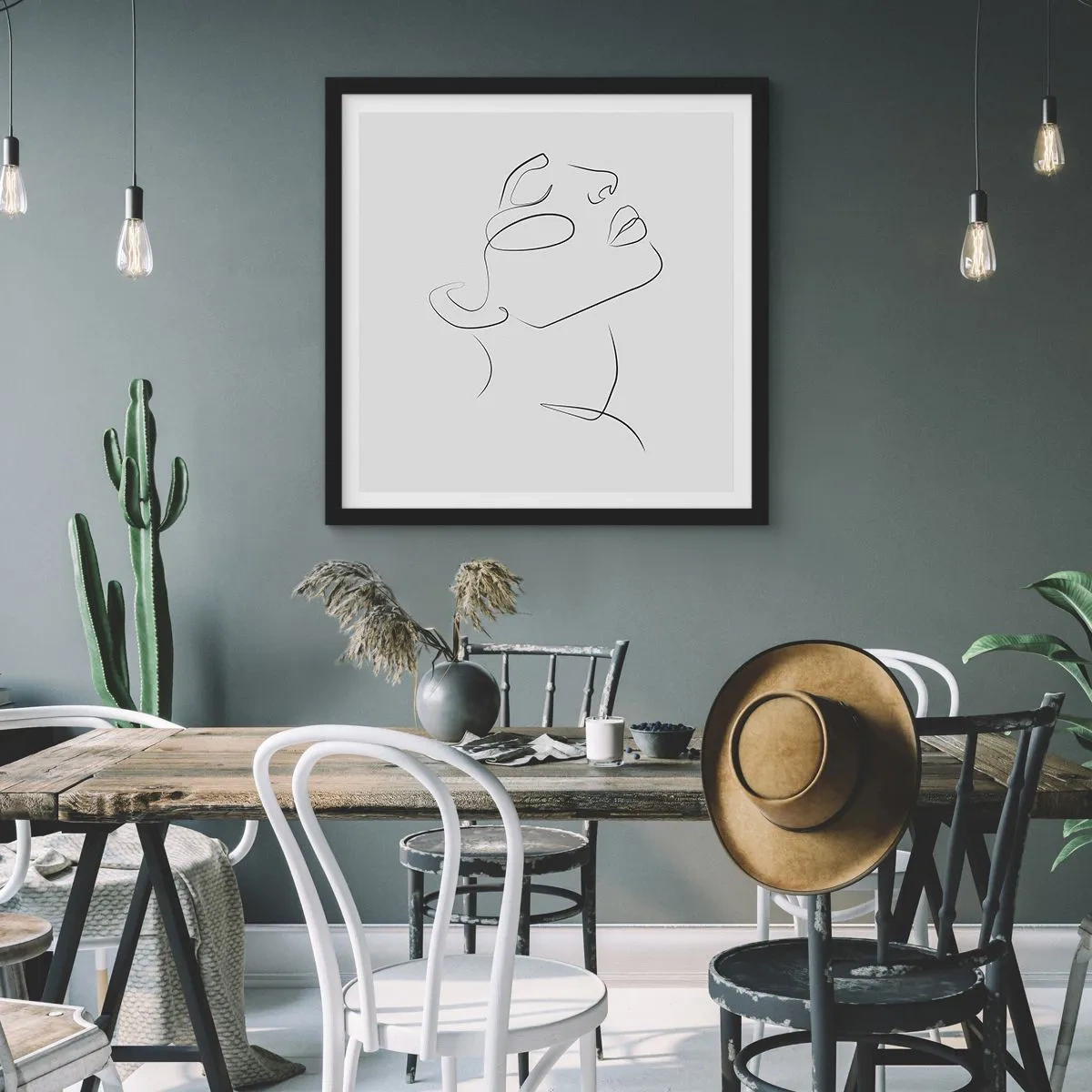 Plakat w czarnej ramie - Meandry marzenia - 60x60 cm