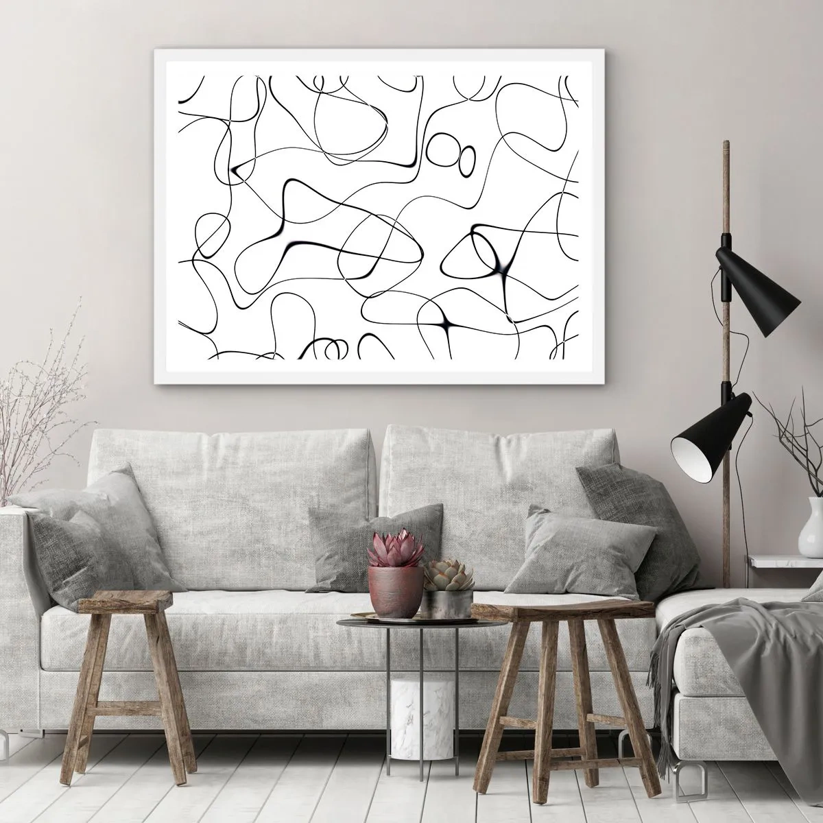 Plakat w białej ramie - Ścieżki życia, koleje losu - 40x30 cm