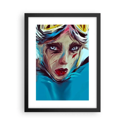 Plakat w czarnej ramie - Wojowniczka szos - 30x40 cm