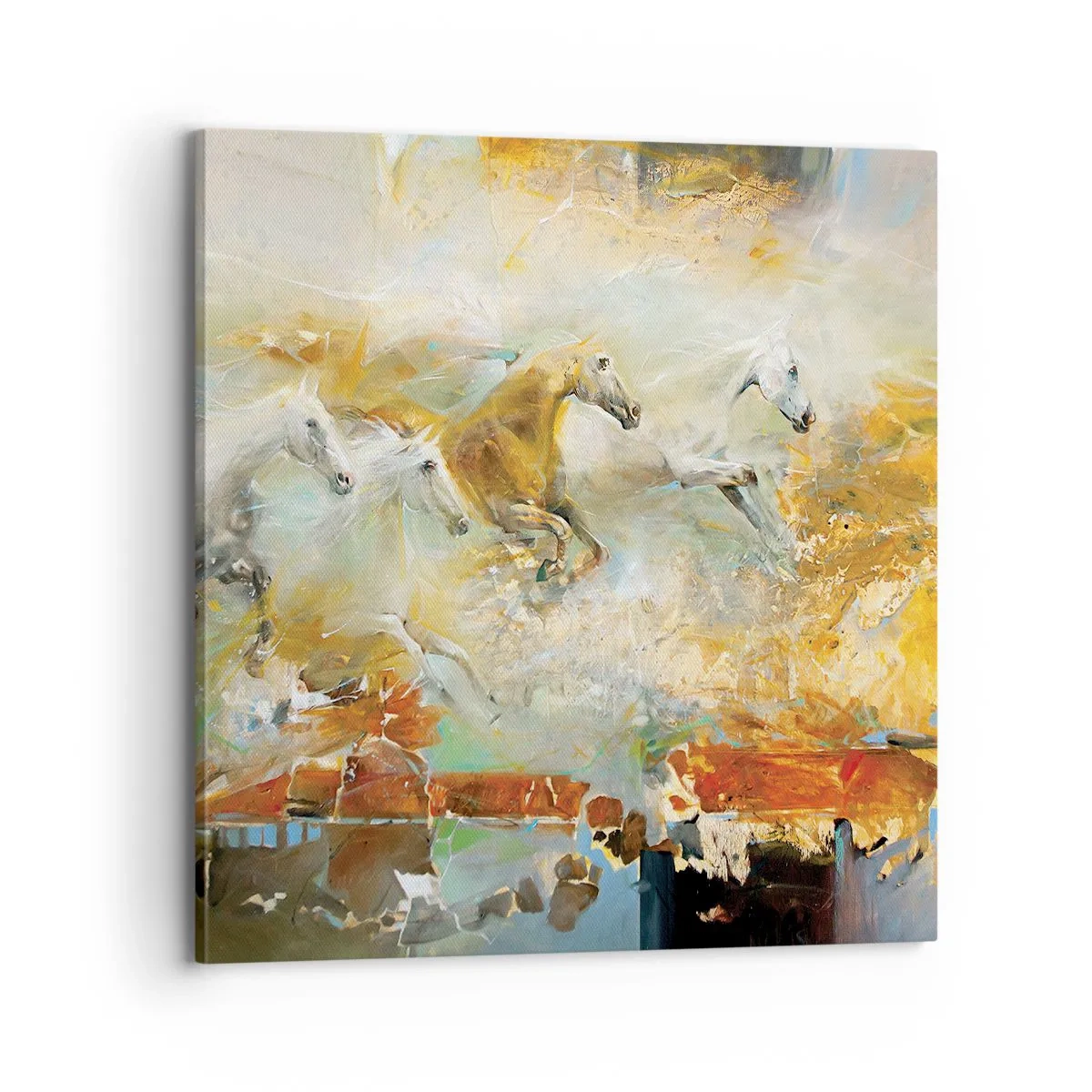 Obraz na płótnie - Galopem przez światło - 70x70 cm